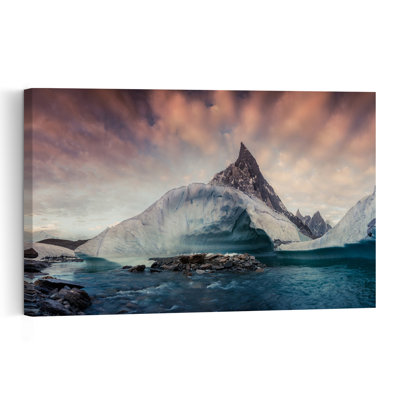 Glacier Lake Solitude Dramatic Peaceful Serene Landscape Mountain Wall Art Print