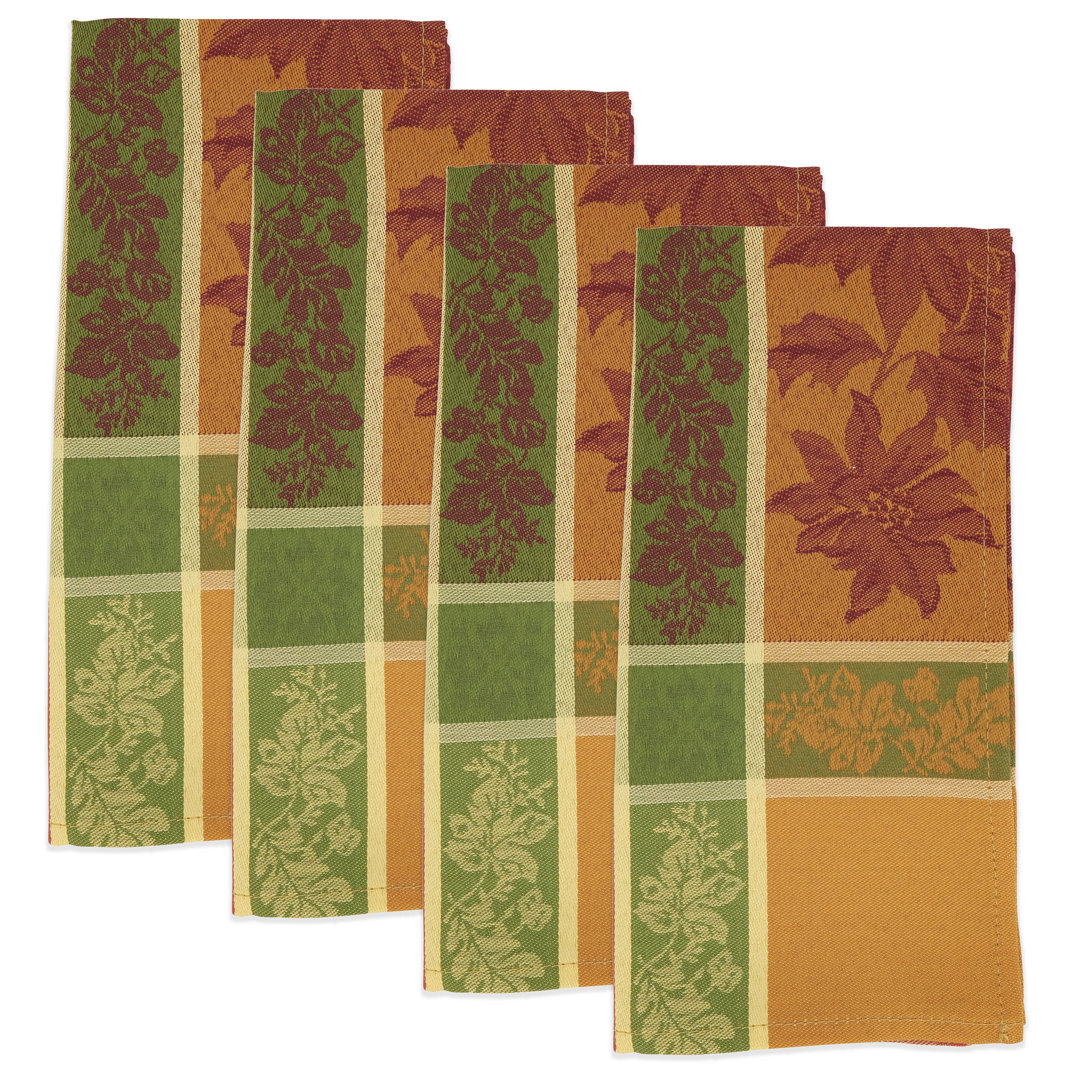 Aurelia Collection Polyester No Pattern Square Napkin (Set of 4) Saro