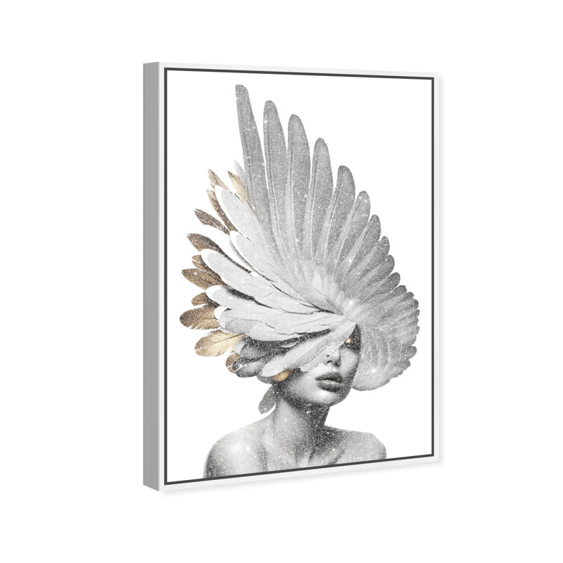Refined Wings II Canvas Fashion Print by Oliver Gal, 55"H x 37"W, White Frame