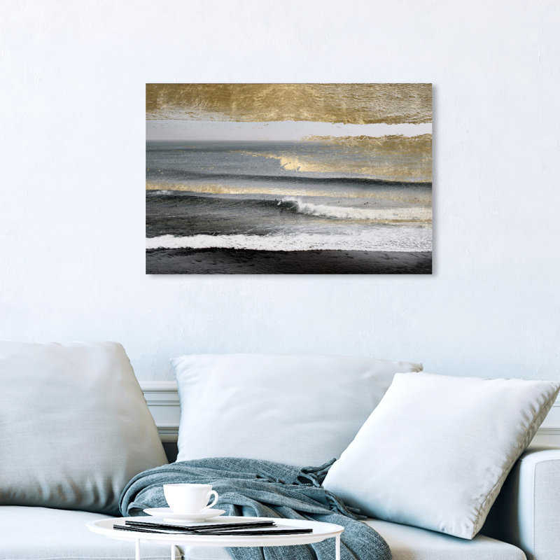 « beach landscape », peinture sur toile, H 16 po x l 24 po x P 1,5 po