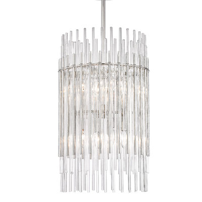 Luminaire suspendu cylindrique simple à 10 lumières Wallis