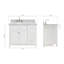 Meuble-lavabo simple 42 po avec plateau en marbre blanc de Carrare Abbate-85364100-137992804-137992807