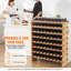Présentoir à vin modulaire en bois de bambou - 72 bouteilles, 8 niveaux de rangement