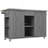 Outdoor Kitchen Island Fir Wood Kitchen Island With Stainless Steel Top, Ample Storage Space, Towel And Spice Racks And A Bottle Opener For Outdoor, Grey, Kitchen Island-772677245