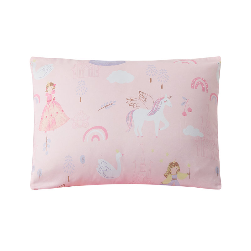 Fairytale Princess Pink Comforter Set, Full/Queen Comforter + 2 Standard Shams