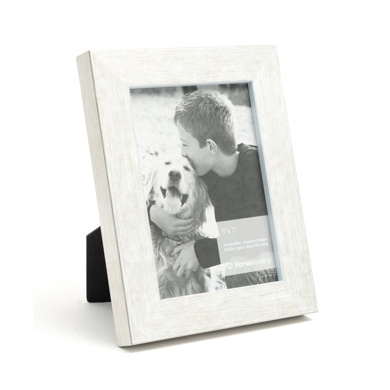 Wood Gilded Picture Frame, 5" x 7", White
