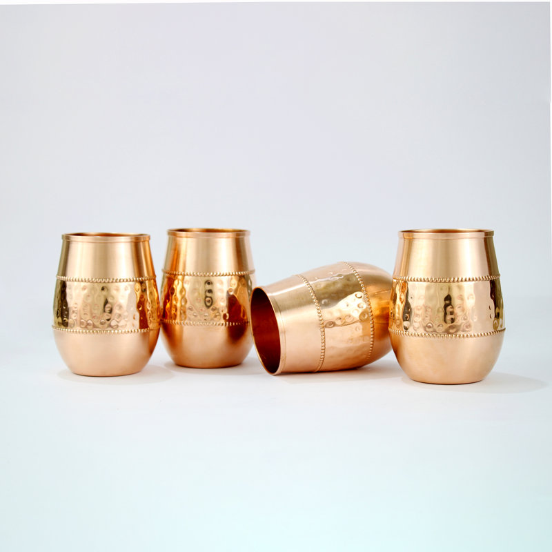 Kapow 250ml Handmade Copper Drinking Glass Set