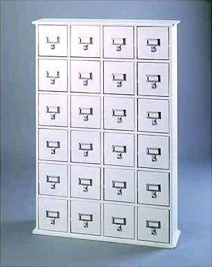 Wood 39.5'' H Library Style Media Drawers