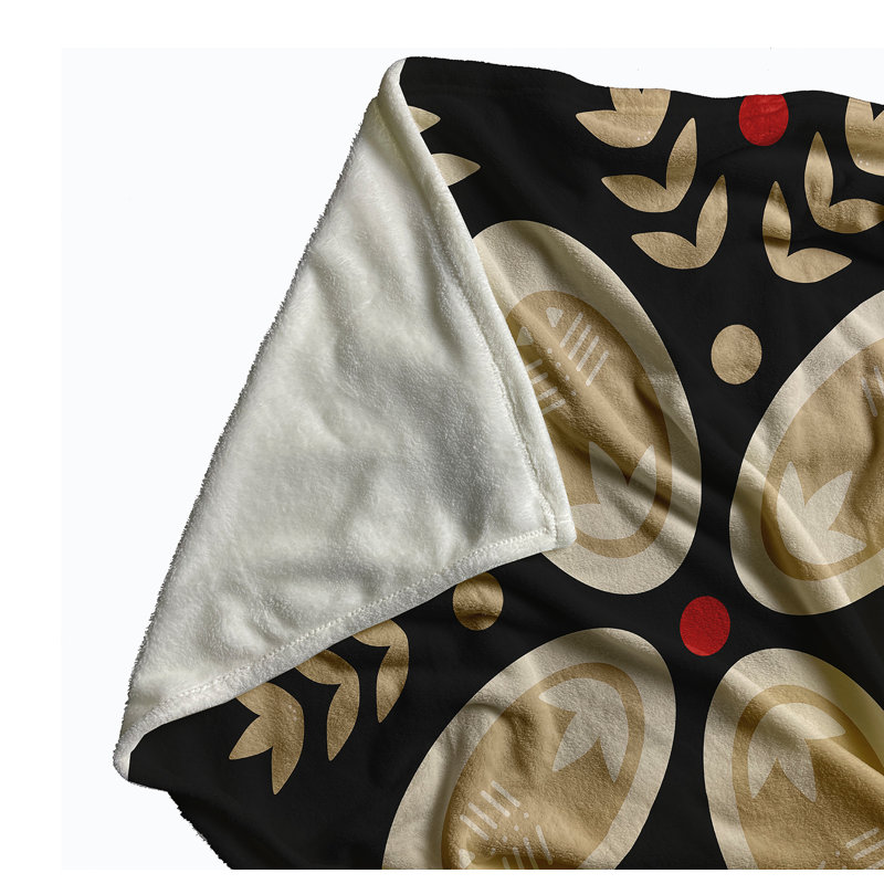 Jeté toutes saisons 50 "x 60" Quaker Inspired Design, Black