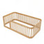 Structure de lit simple en bois avec clôture Wood-38426044-38426047