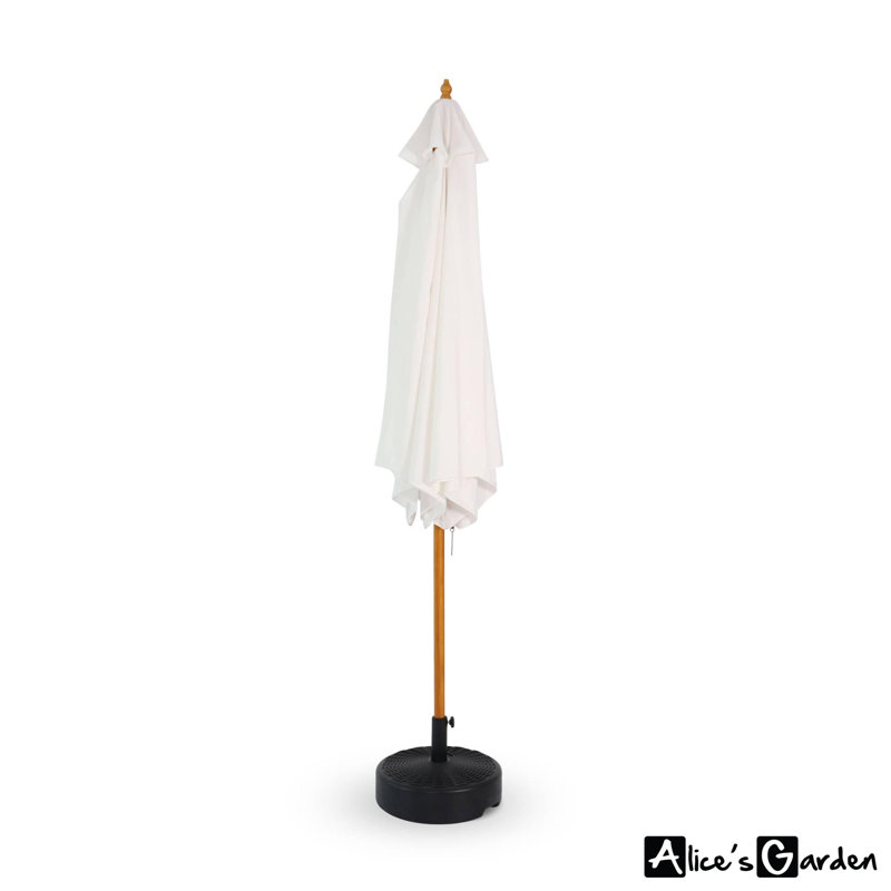 Annyah 290cm Market Parasol, White