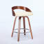 Ensemble de 2 tabourets de bar, tabourets de bar pivotants à dossier bas, chaises de bar en bois avec assise à coussin souple, siège d'une hauteur de 25 po (beige, comptoir de 25 po)
