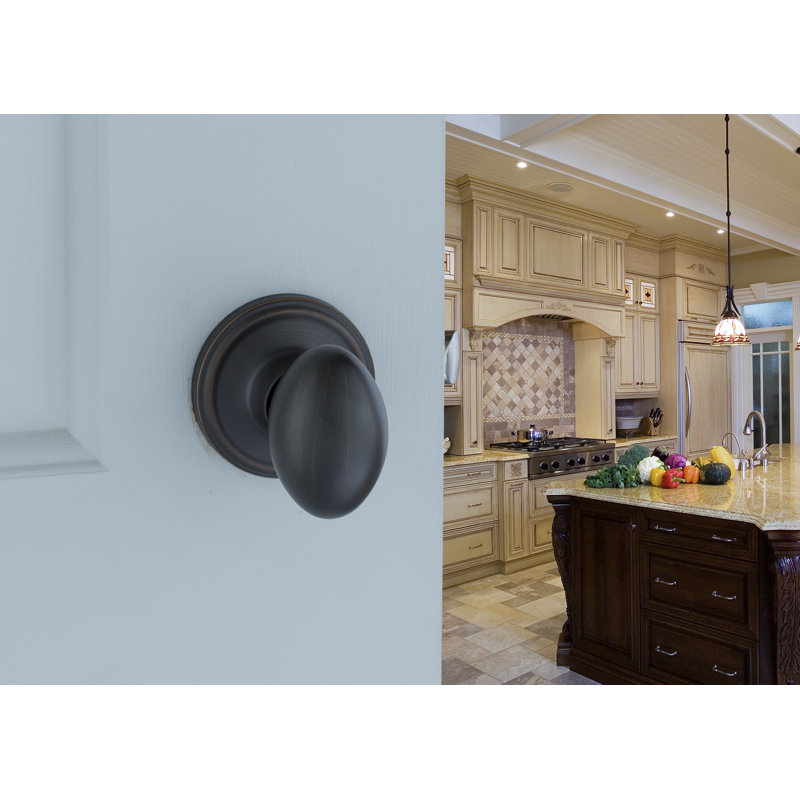 Bouton de porte de passage Egg, Bronze toscan