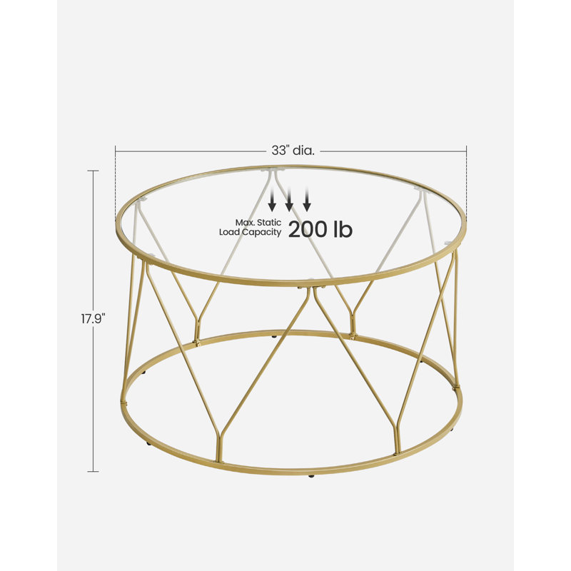 Table basse dorée 33,1 po Doynton