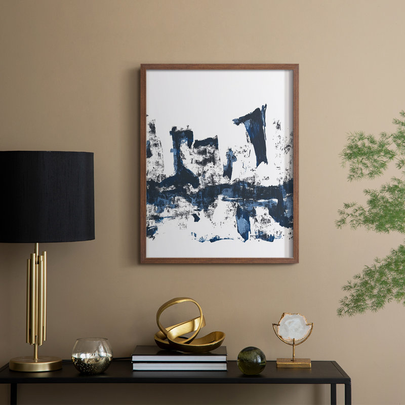 Abstrait, imprimé encadré - prêt à accrocher -, Brun, 10" H x 8" W