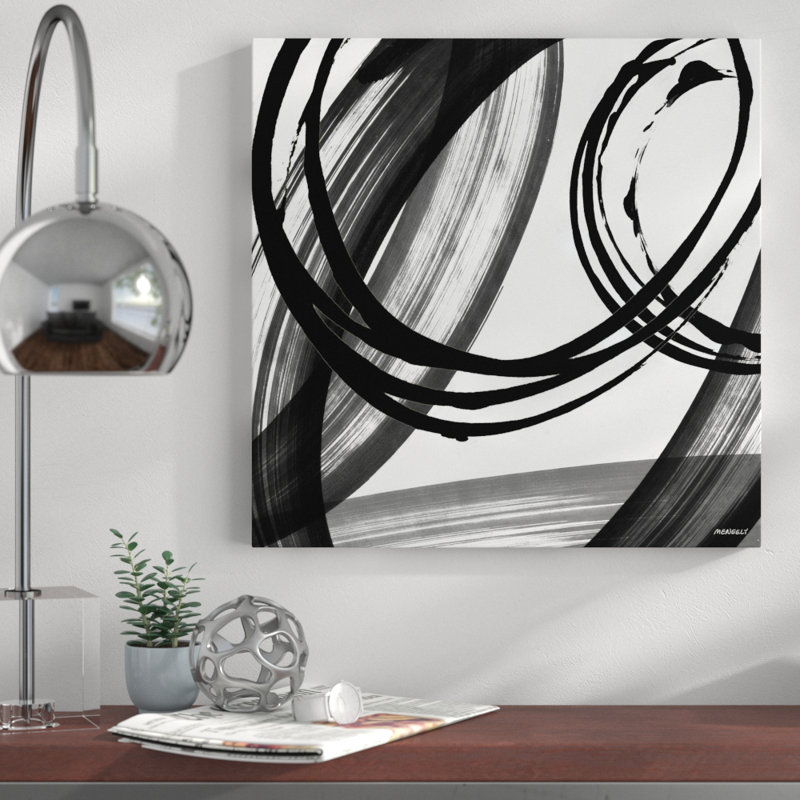 «Black and White Pop I», impression, H 36 po x l 36 po x P 1,5 po, Toile tendue