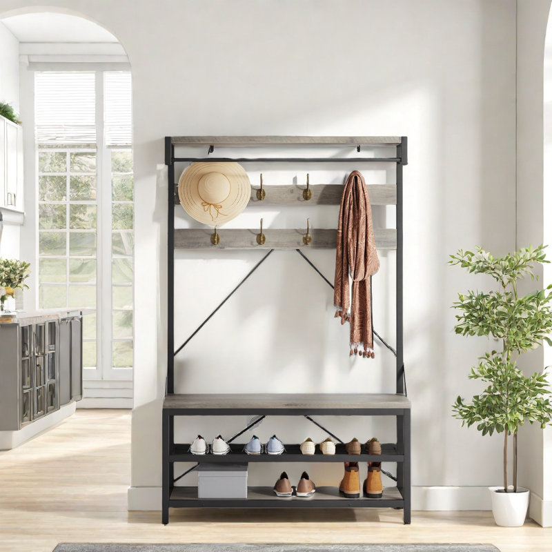 Hall Tree 101.6cm Wide, Grey