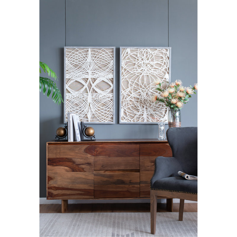 Décoration murale boîte ombre S / 2, 23,5 x 1 x 35,5 po