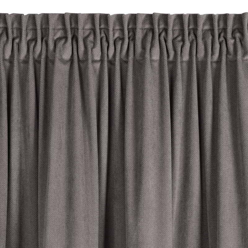 Carrie Blackout Curtain Single Panel, Dark grey