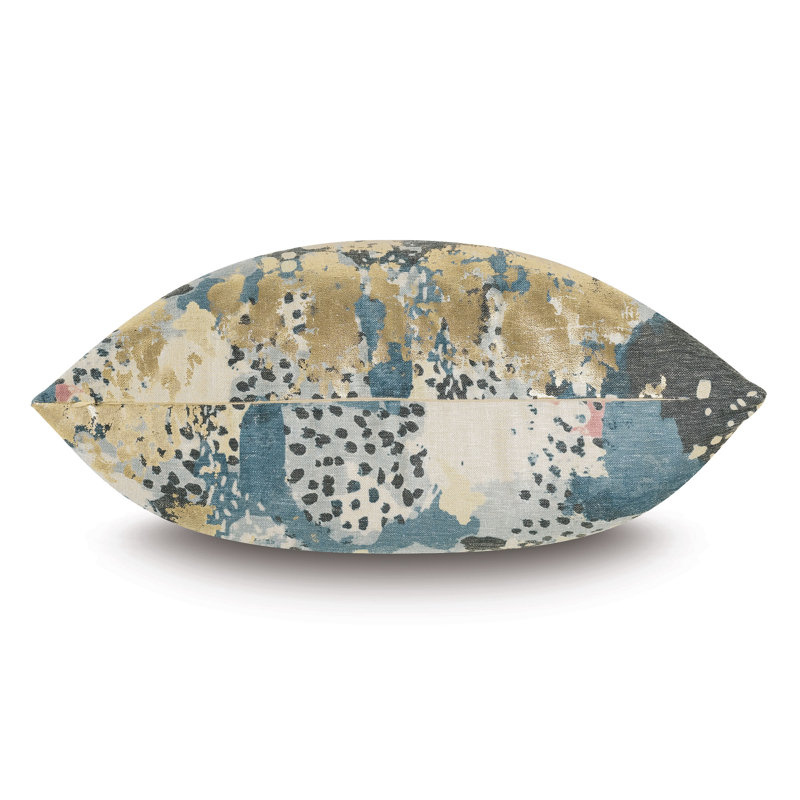 Housse et insert de coussin décoratif brodé Rivia, Painterly Abstract
