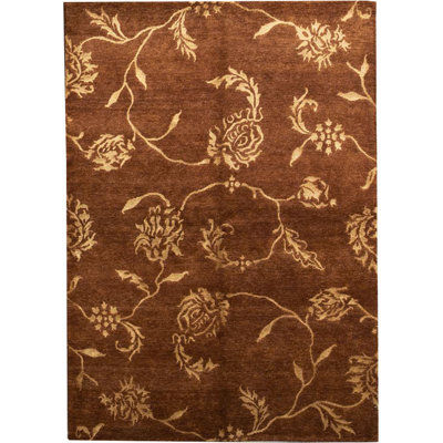 Hand-Knotted High-Quality Rust Area Rug