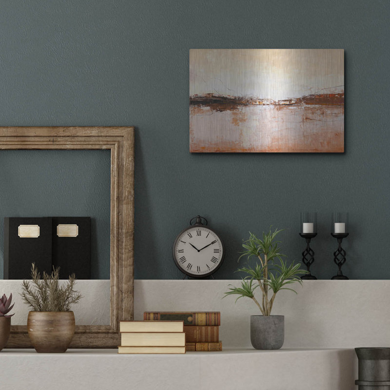  «Warm Horizon» par Design Fabrikken, art mural en métal, 16 po x 12 po, H 12 po x l 16 po