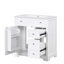 Meuble-lavabo de 30 po avec comptoir, meuble-lavabo avec porte et deux tiroirs, planches en panneau de fibres à densité moyenne, bois massif, un paquet-56822027