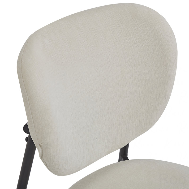 3 - Piece Dining Set,Upholstered Dining Chairs With Metal Legs & Round Dining Table