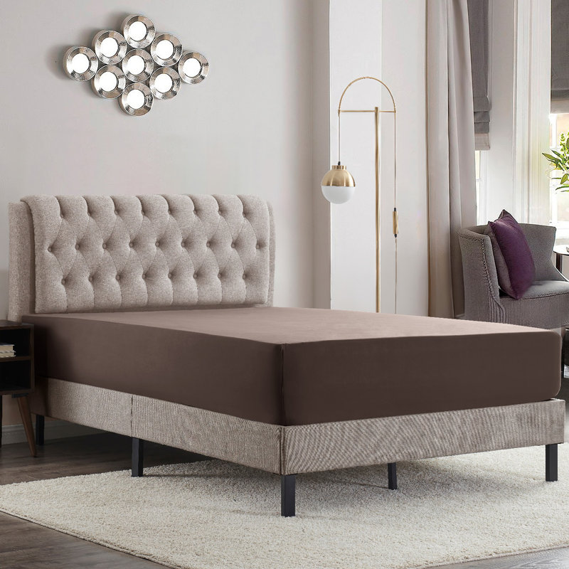 Luxury Double Brushed Microfiber Deep Pocket Fitted Sheet – 16” Mattress Fit, Wrinkle-Free, Fade Resistant & Breathable