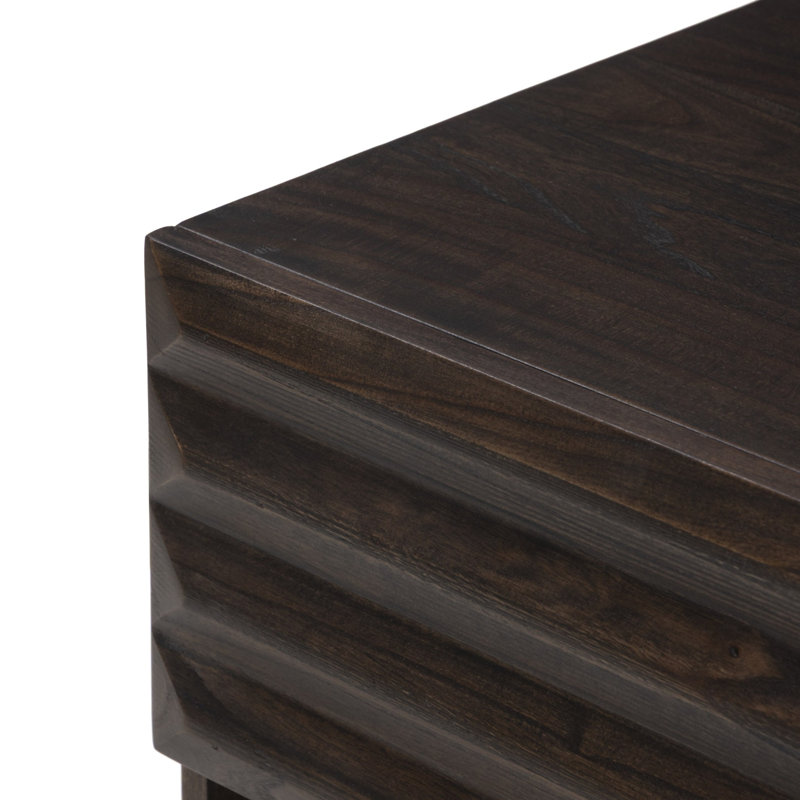 Tussac Nightstand-Matte Brown Neem, Matte Brown Neem