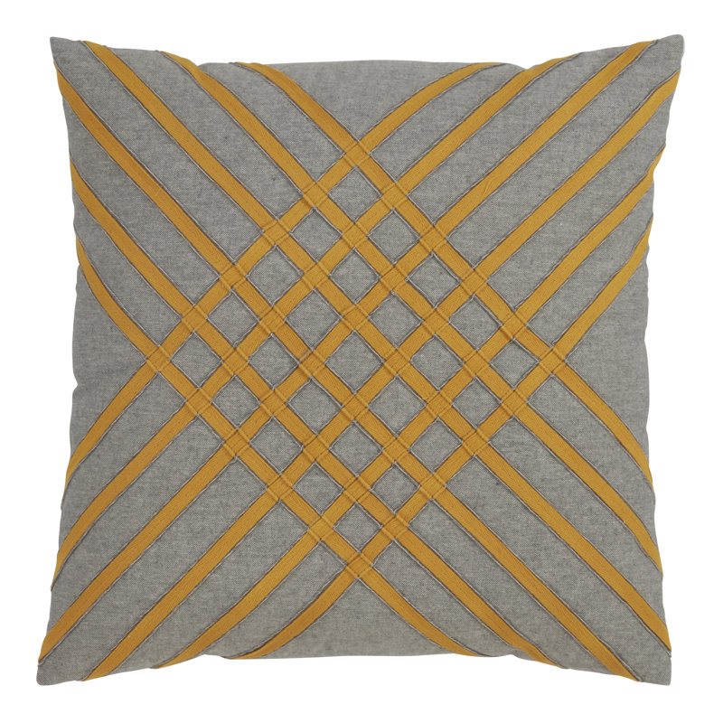 Coussin en coton Moutarde