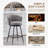 Swivel Bar Stool With Curved Weaving Design-1275744522