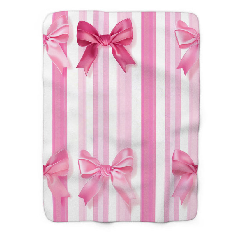 Cute Bow - 1 Piece Premium Blanket, 60" W x 80" L