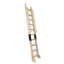 Natural Knotty Pine Wood Sliding Library Step Ladder With Built-In Handrails And Telescoping Rolling Ladder Hardware Kit-1155786820-1155786830