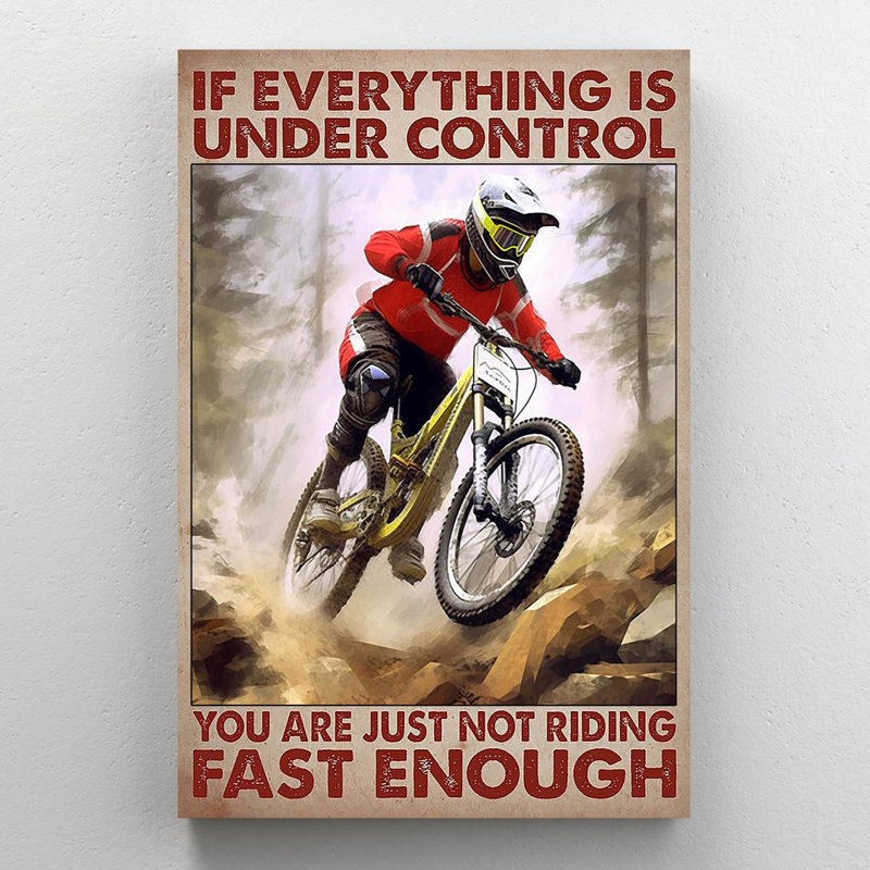 Mountain Biking Fast Enough 2 - 1 pièce rectangulaire Mountain Biking Fast Enough 2 - 1 pièce rectangulaire, impression sur toile tendue sur toile tendue