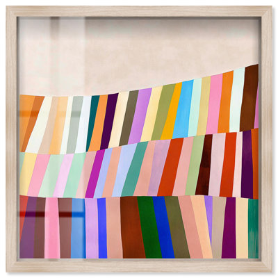 Rainbow Ribbon II Abstract Decor Shadowbox Print by Art Remedy