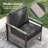 5 Piece PE Rattan Conversation Set with Side Table-108198358