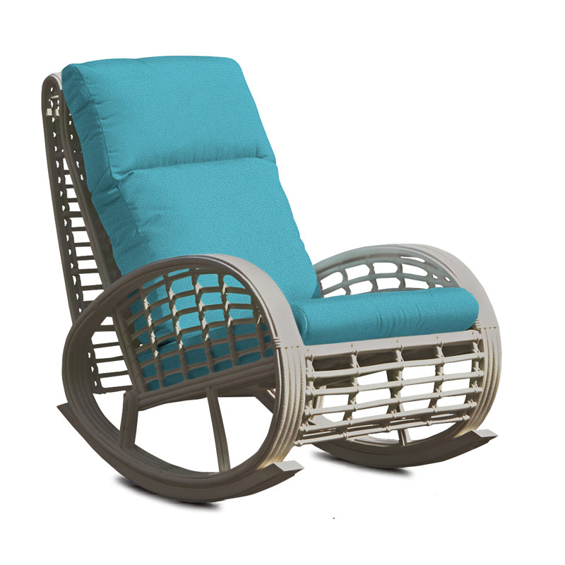 Dynasty Outdoor Rocker Chair, Kubu Mushroom, Canvas Aruba Sunbrella® Canvas