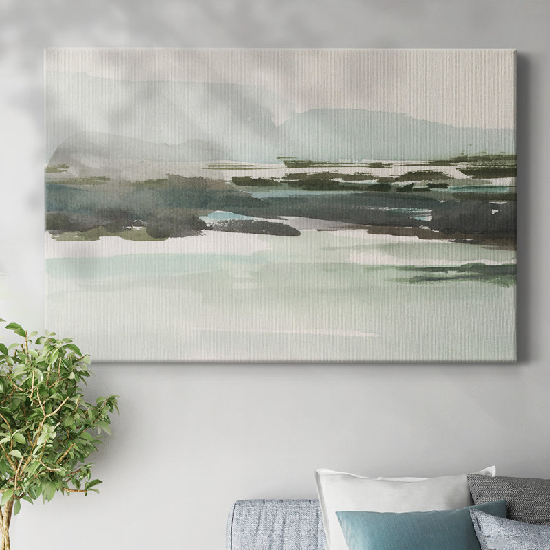 Toile tendue turquoise I-Gallery, H 40 po x l 60 po