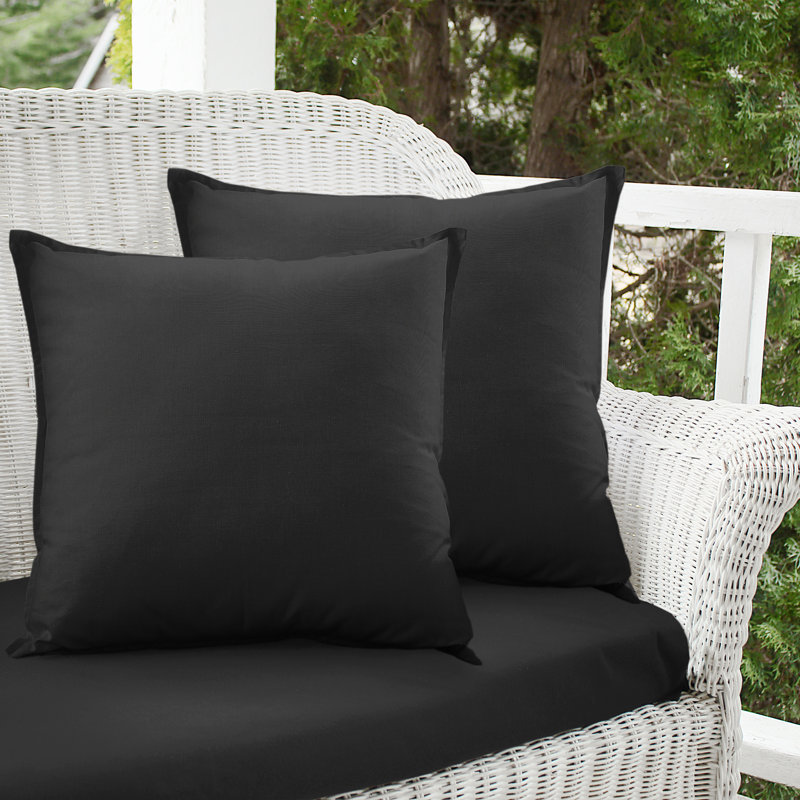Coussin décoratif en polyester / mélange de polyester, Ikat, Noir