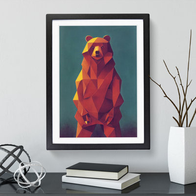 Excellent Bear Abstract - Framed Print