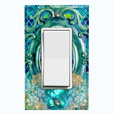Patterned 1 - Gang Toggle Light Switch Standard Wall Plate