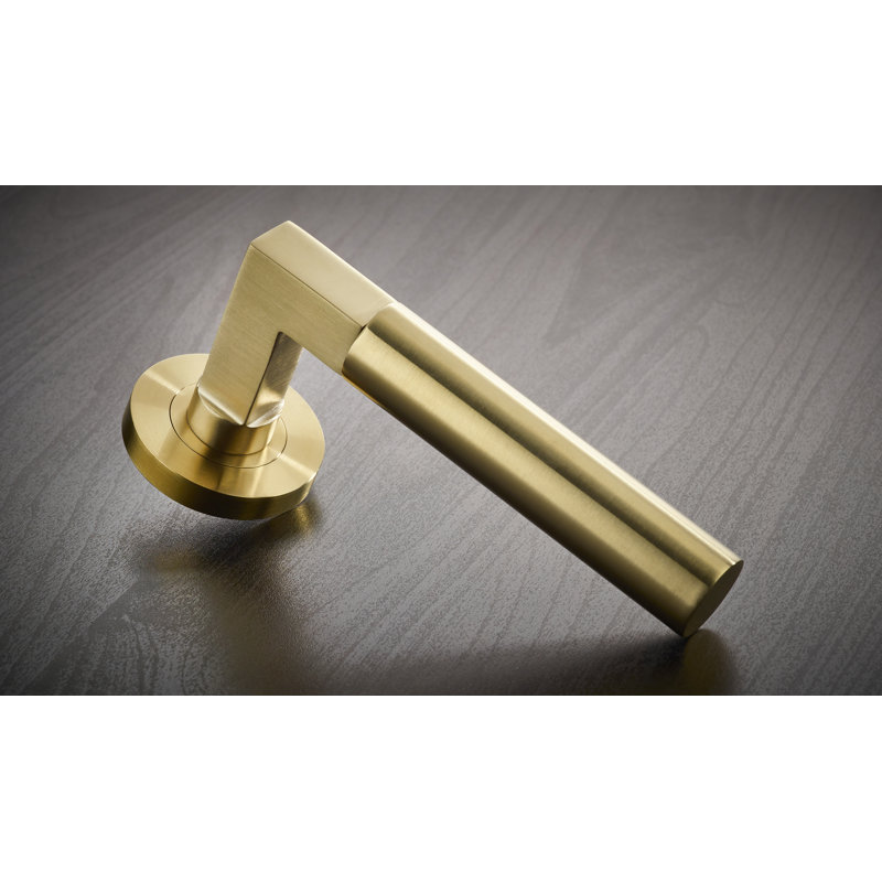 Garda Lock Door Handle, Brass (Satin)
