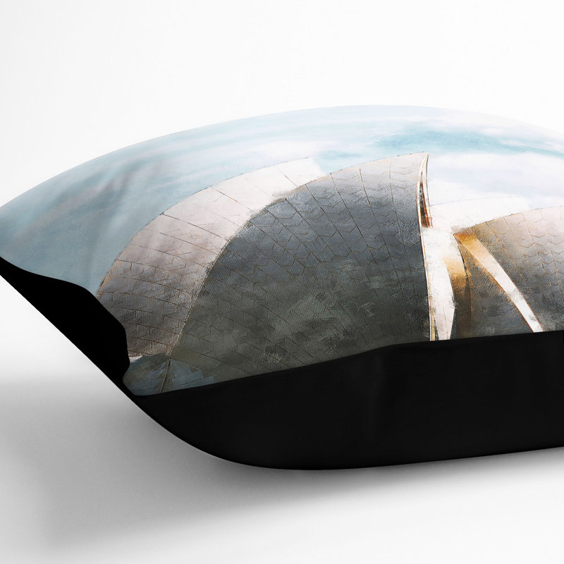 Square Throw Cushion, Black, 40cm H x 40cm W x 15cm D