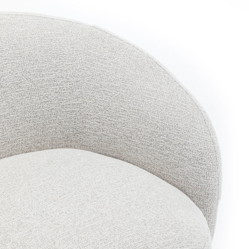 Light Gray Curved Swivel Barrel Chairs