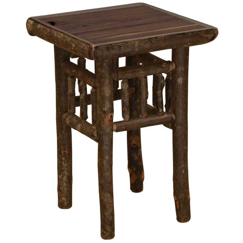 Table de chevet ouverte Fireside Lodge Hickory - ardoise