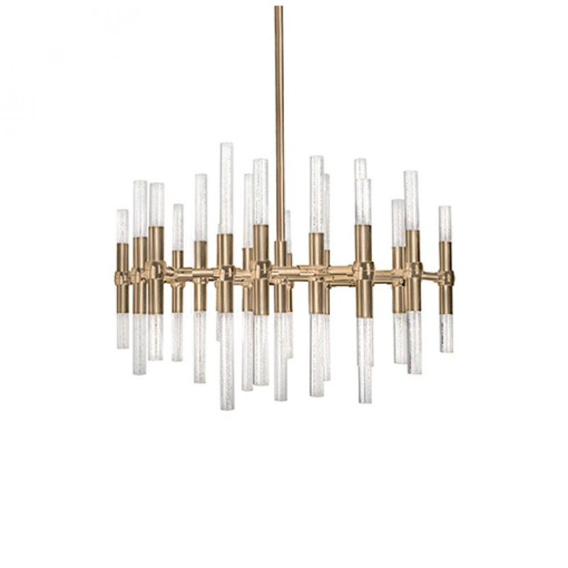 Turin 12 - Light LED Chandelier, Nickel, 18.5" H x 27" W x 27" D