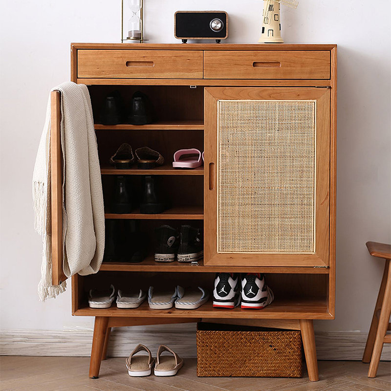 Armoire à chaussures de style chinois avec rangement pour 22 paires de chaussures