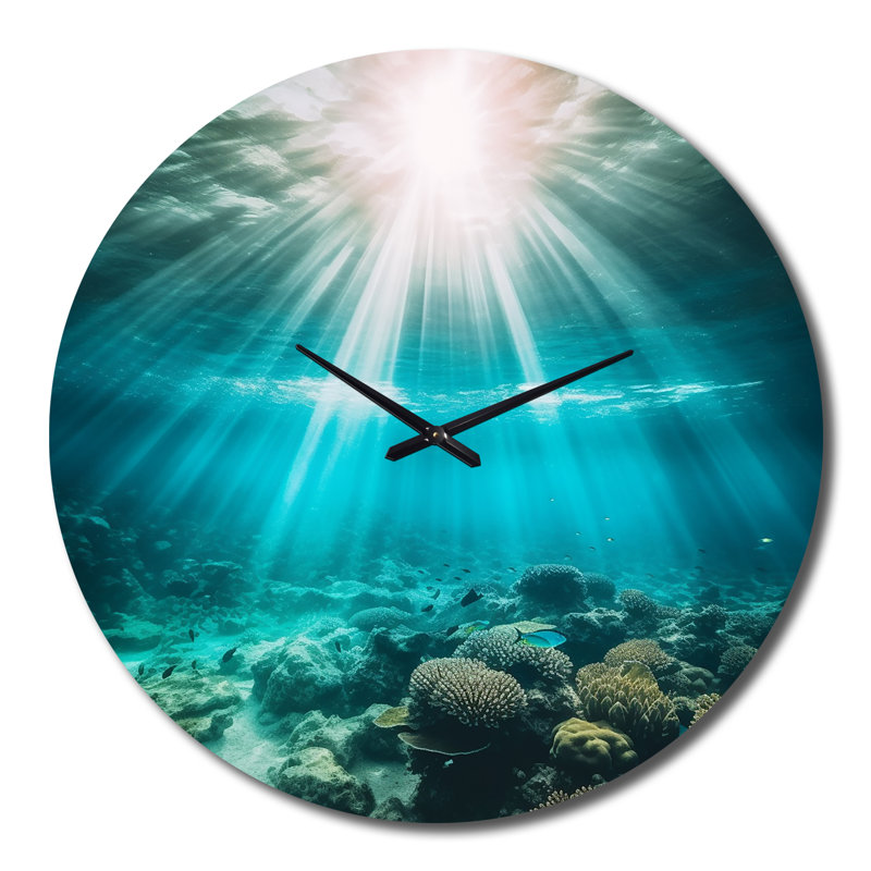 Horloge murale Underwater Coral V, Très grand