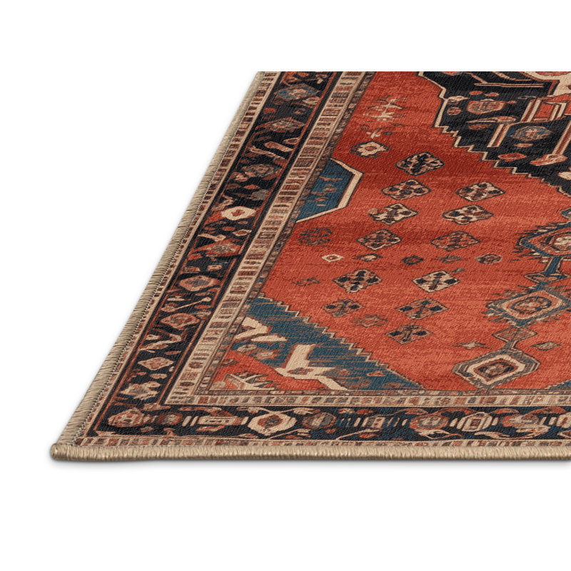 Tapis brun lavable à la machine, Rectangulaire 2 pi x 3 pi